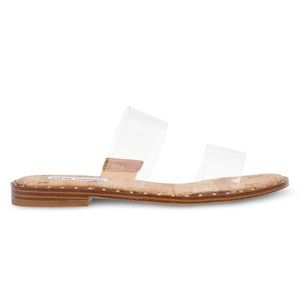 Steve Madden clear double strap sandals